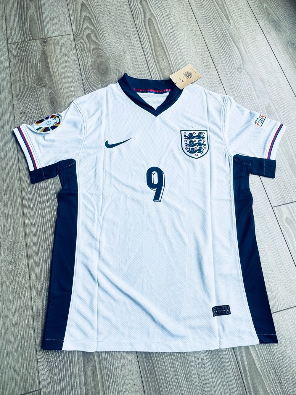 England-Style Kane #9 Soccer Jersey White Adult Size L New With Tags